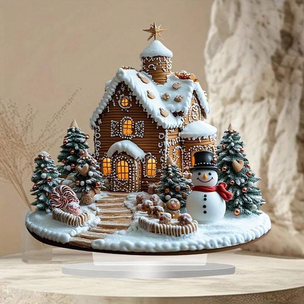 Shining Gingerbread House – Charming Christmas table decoration with lighting