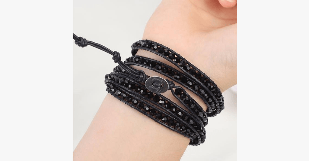 Midnight crystal beads