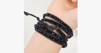 Midnight crystal beads