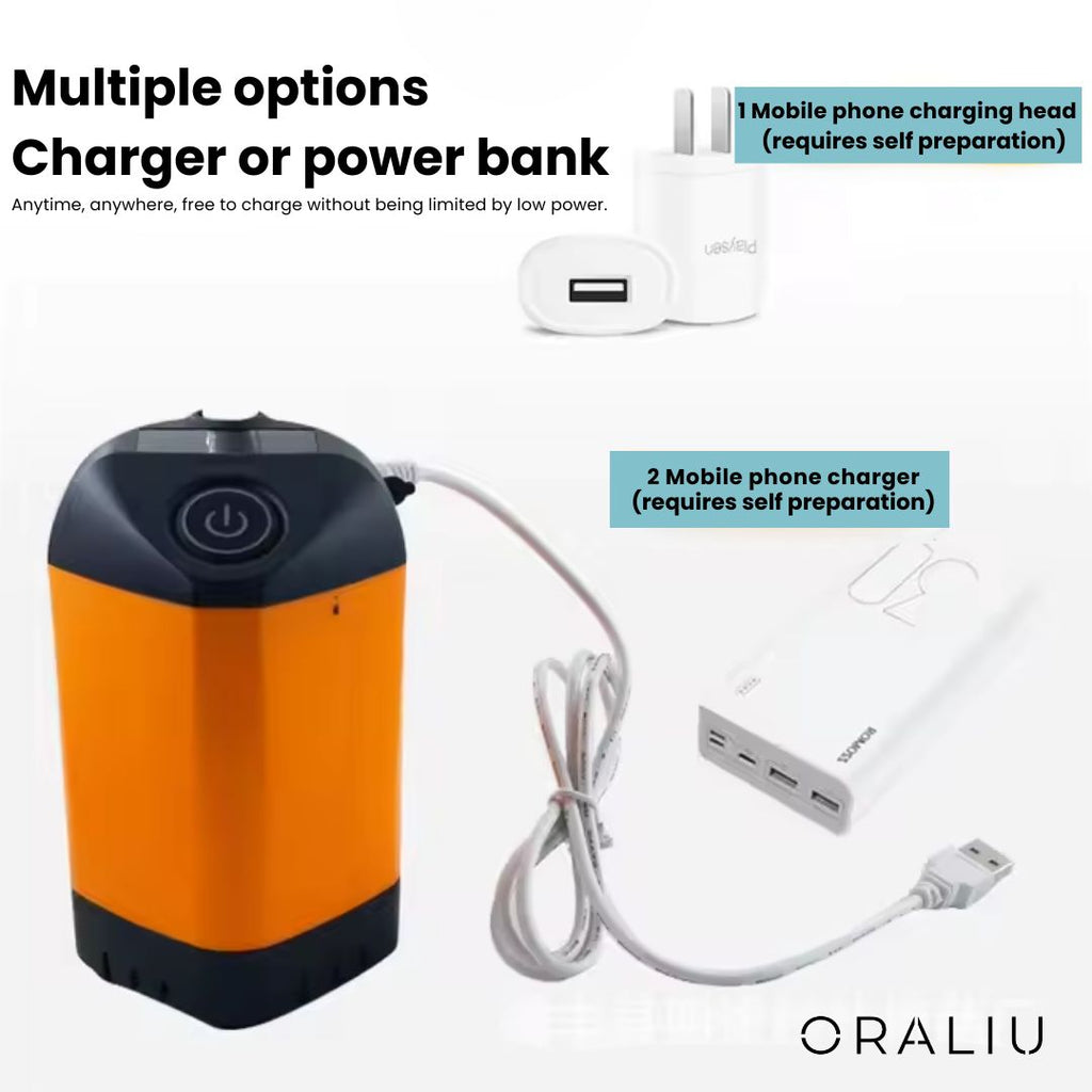 Portable Camping Shower with Pump – USB Rechargeable, 4400mAh Battery, Compact & Easy Setup