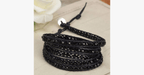 Midnight crystal beads