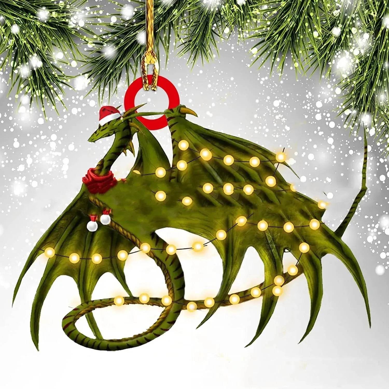 Dinosaur Dragon Egg Christmas Decorations Pendant Acrylic