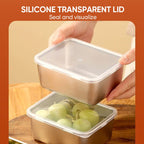 Stainless Steel Food Storage Container with Lid, Lunch, Snack Storage Box