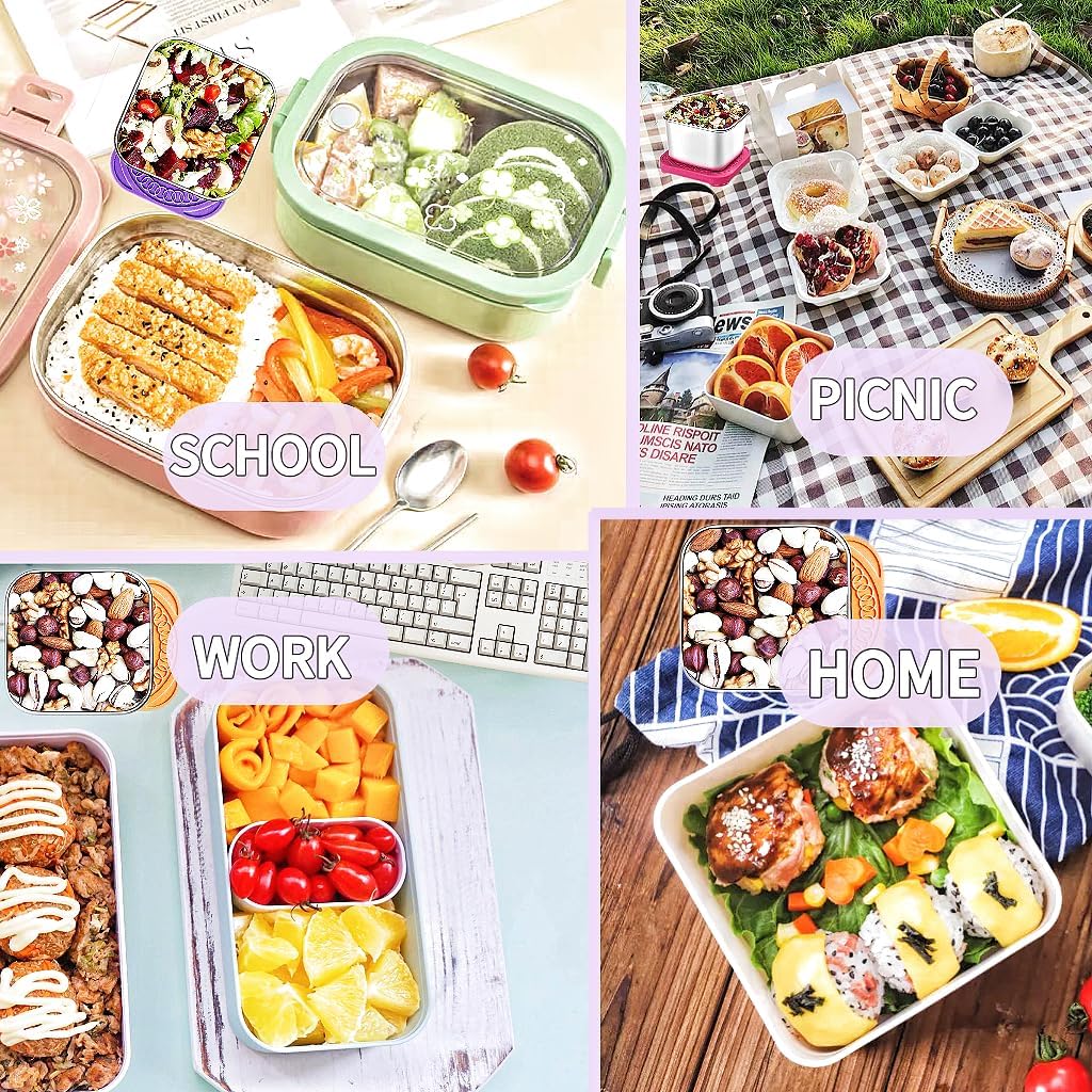 175ml Stainless Steel Snack Boxes for Kids - 6-Pack