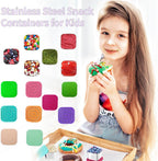175ml Stainless Steel Snack Boxes for Kids - 6-Pack