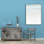 Beige Sea-water Wall Decoration Tropical Style Texture Canvas Print for Dining Room