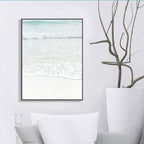 Beige Sea-water Wall Decoration Tropical Style Texture Canvas Print for Dining Room