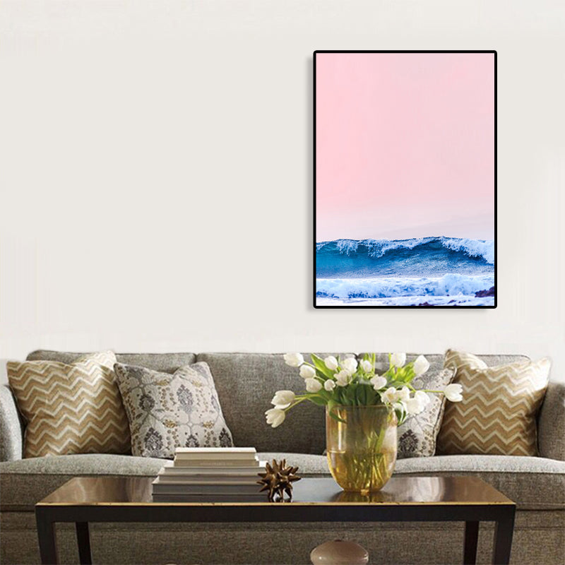 Tropical Air and Sea Canvas pastel-colored texture painting for playroom, multiple sizes