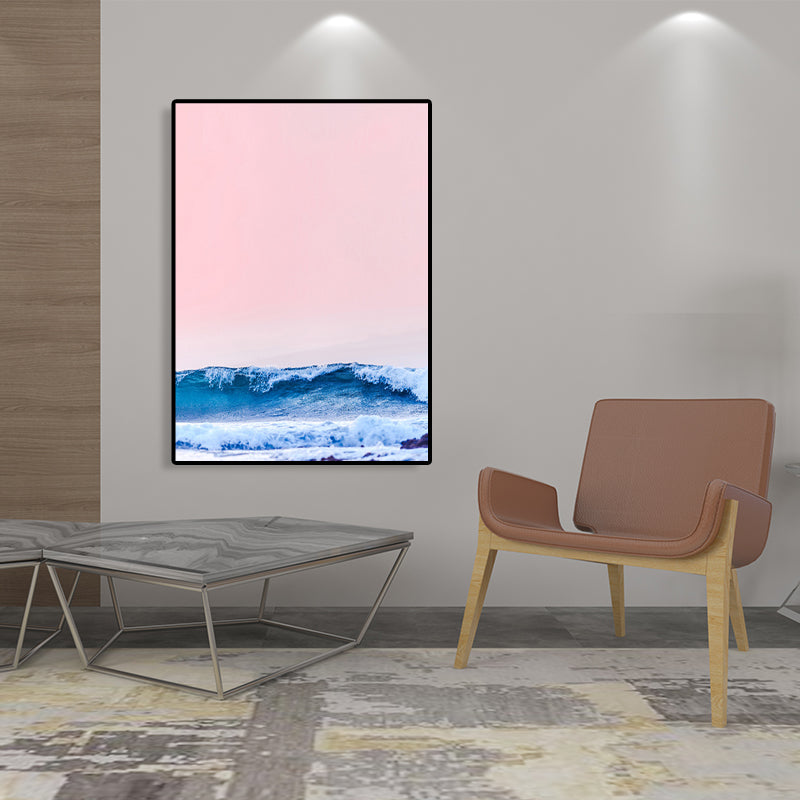 Tropical Air and Sea Canvas pastel-colored texture painting for playroom, multiple sizes