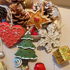 Retro Christmas Resin Small Snowflake & Pentagram Pendant