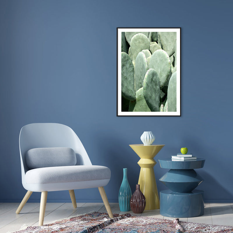 Cactus Signs Soft Color Canvas Wall Art Print Texture, Multiple Size Options