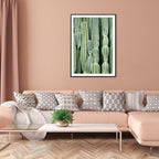Cactus Signs Soft Color Canvas Wall Art Print Texture, Multiple Size Options