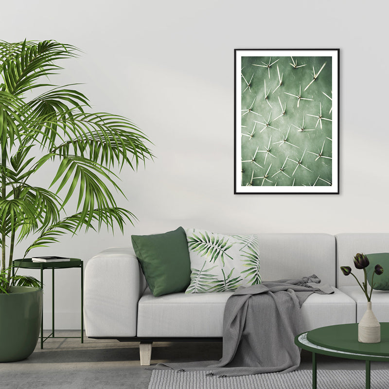 Cactus Signs Soft Color Canvas Wall Art Print Texture, Multiple Size Options