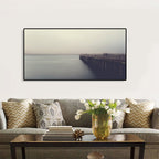 Light Color Sea View Painting Texture Wall Decoration Print for Guest Accommodations, Multiple Sizes
