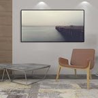 Light Color Sea View Painting Texture Wall Decoration Print for Guest Accommodations, Multiple Sizes