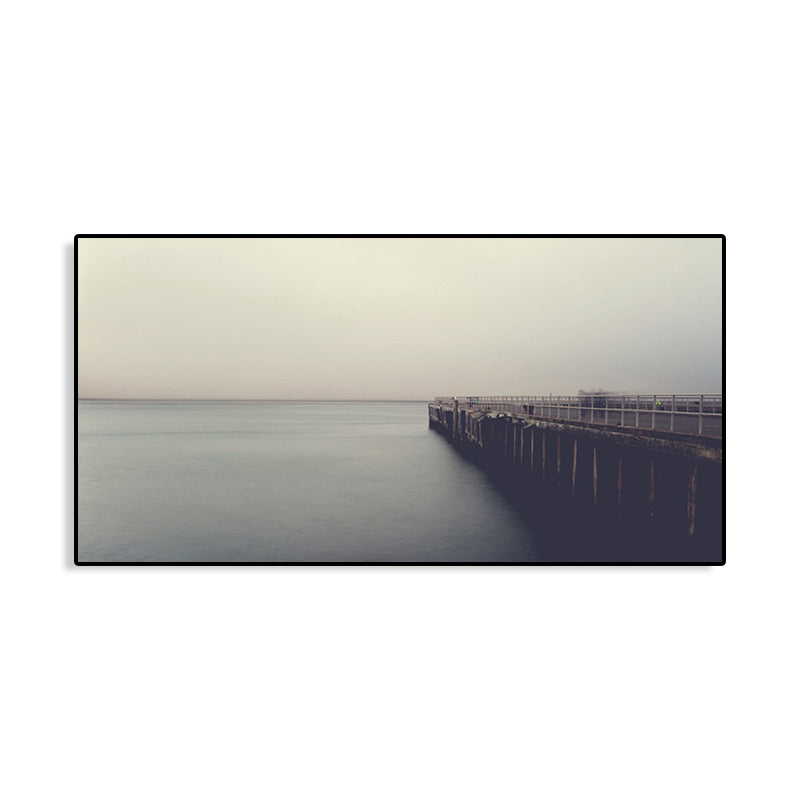 Light Color Sea View Painting Texture Wall Decoration Print for Guest Accommodations, Multiple Sizes