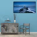 Light Color Sea View Painting Texture Wall Decoration Print for Guest Accommodations, Multiple Sizes