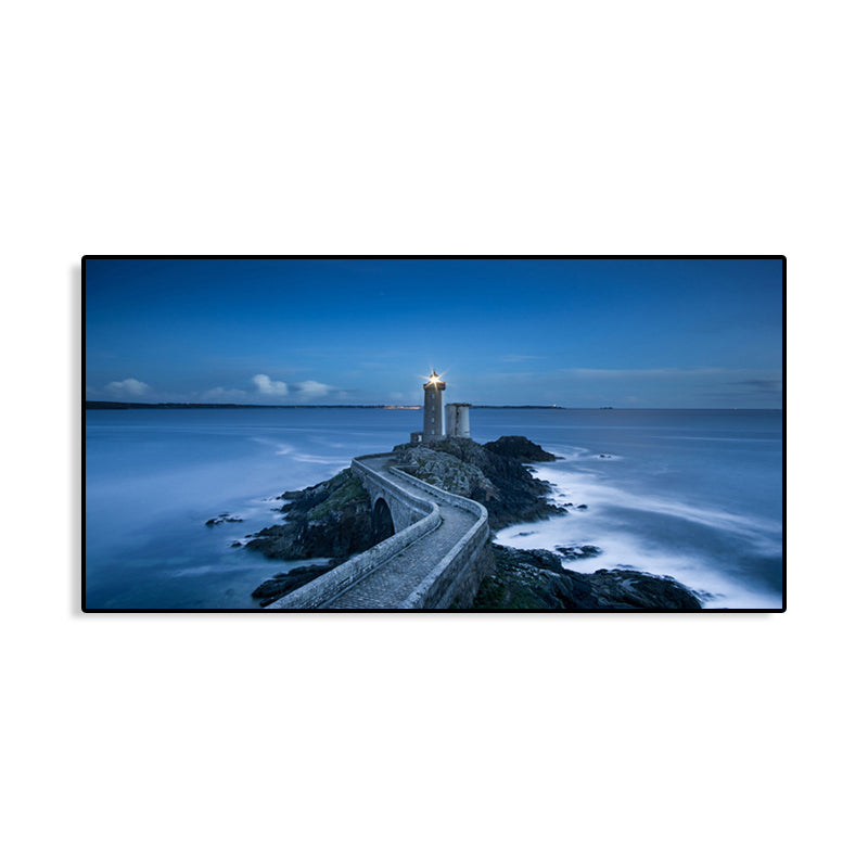 Light Color Sea View Painting Texture Wall Decoration Print for Guest Accommodations, Multiple Sizes