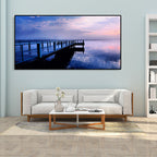 Light Color Sea View Painting Texture Wall Decoration Print for Guest Accommodations, Multiple Sizes