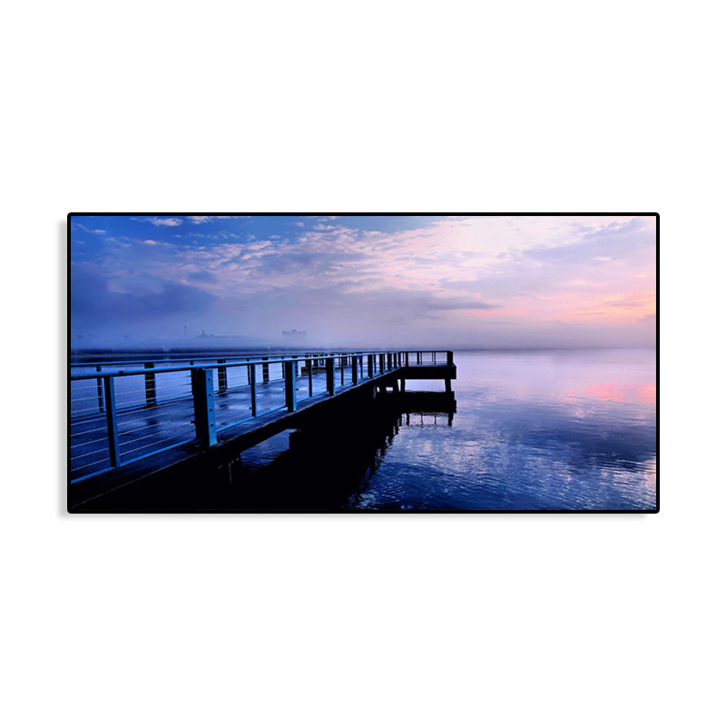 Light Color Sea View Painting Texture Wall Decoration Print for Guest Accommodations, Multiple Sizes