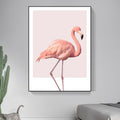 Pink Flamingo Canvas Art Woven Tropical Girls Bedroom Wall Decor, Multiple Sizes