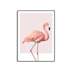 Pink Flamingo Canvas Art Woven Tropical Girls Bedroom Wall Decor, Multiple Sizes