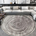 Creative Multicolor Modernist Rug Polyester Circle and Brush Stroke Pattern Rug Washable Pet Friendly Non-Slip Rug for the Living Room