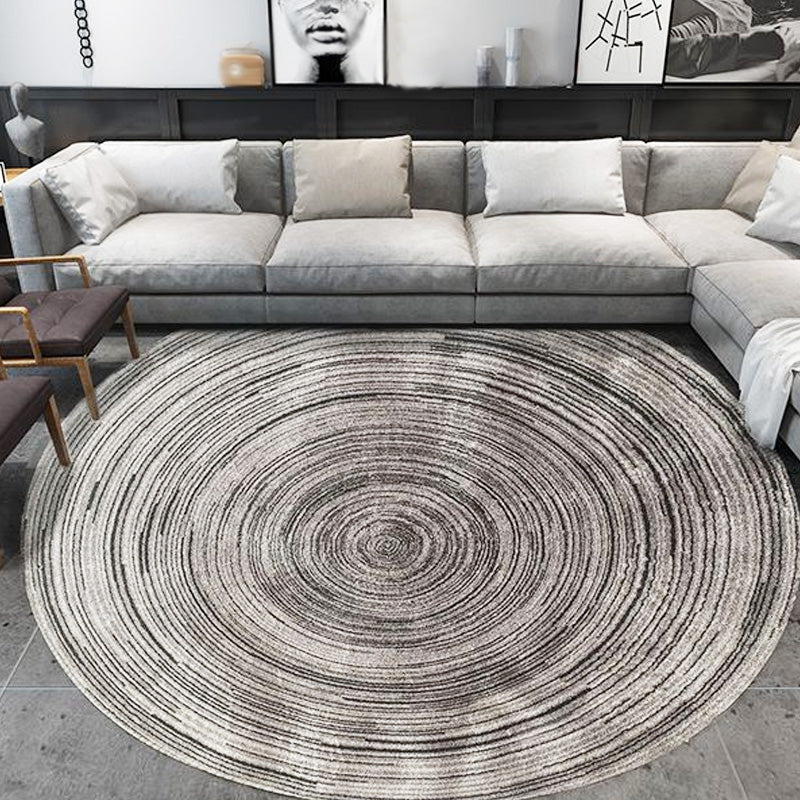 Creative Multicolor Modernist Rug Polyester Circle and Brush Stroke Pattern Rug Washable Pet Friendly Non-Slip Rug for the Living Room