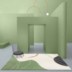 Simple Multicolor Modernist Carpet Polyester Abstract Rug Washable Pet Friendly Non-Slip Carpet for Living Room