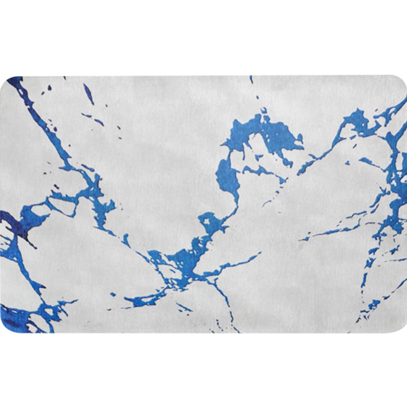 Unique abstract rug Blue and White Shabby Chic rug Polyester Machine washable Non-slip rug for the living room