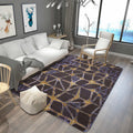 Oriental abstract carpet multicolored polyester carpet washable pet-friendly non-slip carpet for living room