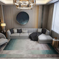 Simple Ombre Pattern Carpet Gray Multicolor Polyester Carpet Non-Slip Back Washable Pet-Friendly Carpet for Bedroom