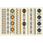Stamm Geometric Pattern Carpet Brown and Green Polyester Carpet Washable Pet Friendly Non-Slip Carpet for Living Room