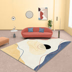 Multicolor Abstract Rug Polyester Modern Rug Washable Non-Slip Pet-Friendly Rug for the Living Room
