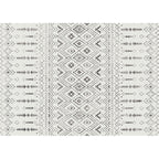 White and black bohemian carpet Polyester striped pattern carpet pet-friendly washable non-slip backing carpet for decoration