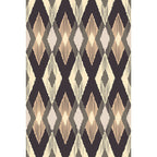 Moroccan geometric pattern rug in orange and brown, polyester rug, washable, pet-friendly, non-slip, area rug for the living room