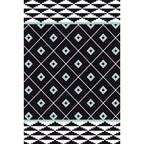 Southwest Tribal Geometric Pattern Rug Multicolor Polyester Rug Washable Pet-Friendly Non-Slip Rug for Living Room