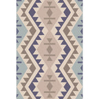 Southwest Tribal Geometric Pattern Rug Multicolor Polyester Rug Washable Pet-Friendly Non-Slip Rug for Living Room