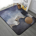 Dark gray Modernist rug Polyester Abstract rug Pet-friendly Machine washable Non-slip backing Rug for decoration