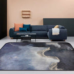 Dark gray Modernist rug Polyester Abstract rug Pet-friendly Machine washable Non-slip backing Rug for decoration