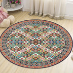 Unique Tribal Diamond Pattern Rug Multicolored Moroccan Rug Polyester Pet-Friendly Non-Slip Back Washing Machine Safe Rug for the Living Room