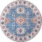 Unique Tribal Diamond Pattern Rug Multicolored Moroccan Rug Polyester Pet-Friendly Non-Slip Back Washing Machine Safe Rug for the Living Room