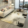 Casual watercolor pattern rug multicolored contemporary rug polyester pet-friendly non-slip backing washable rug for the living room