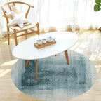 Contemporary watercolour patterned rug with twist stripes Multi-colour polyester rug Non-slip backing Washable Pet-friendly rug for bedroom