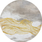 Contemporary watercolour patterned rug with twist stripes Multi-colour polyester rug Non-slip backing Washable Pet-friendly rug for bedroom
