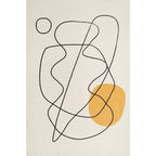 Beige Abstract Rug Polyester Modern Rug Washable Non-Slip Pet-Friendly Area Rug for the Living Room