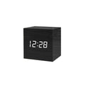 LED wooden clock luminous sound control electronic alarm clock desktop alarm clock
