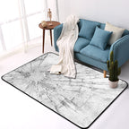 Stylish Abstract Rug Gray Shabby Chic Rug Polyester Pet Friendly Non-Slip Back Washable Rug for the Living Room