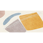 Unique yellow modernist rug Polyester abstract rug washable pet-friendly non-slip rug for the living room