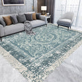 Green Moroccan Carpet Polyester Medallion Pattern Carpet pet friendly washable anti-slip backing Carpet for decoration